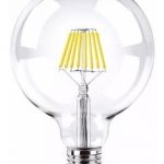 Lampara Filamento Led Globo G80 5W blanco calido E27