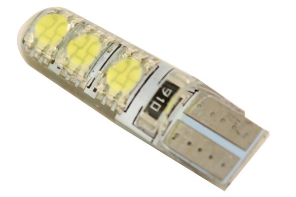 Led T10 Siliconado 6 Smd Super Potentes Blanco x 10 unidades